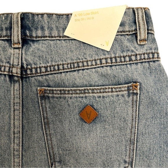 ABRAND Jeans Denim Maxi Skirt Blue ‘99 Low Skirt Y2K Sample NWT Women Size 26” - Picture 8 of 10